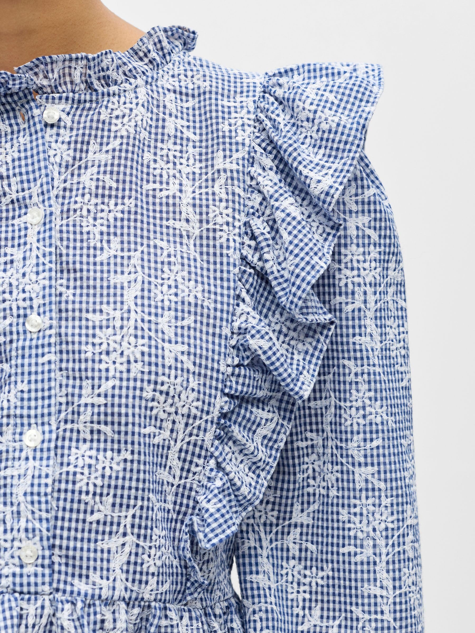 Object Objciara L/S Re Frill Top 143 Objciara L/S Re Frill Top 143 Donna (Pacco da 1)