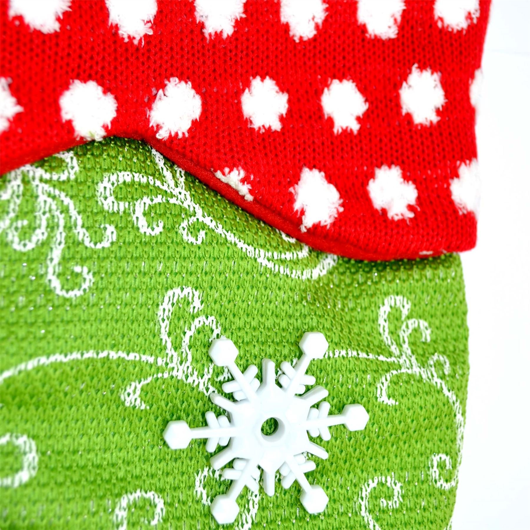 SHATCHI Personalisierter Weihnachtsstrumpf – 50 Cm Lang, Mit 3D-Dekoration, Für Geschenke & Süßigkeiten (mehrfarbig)