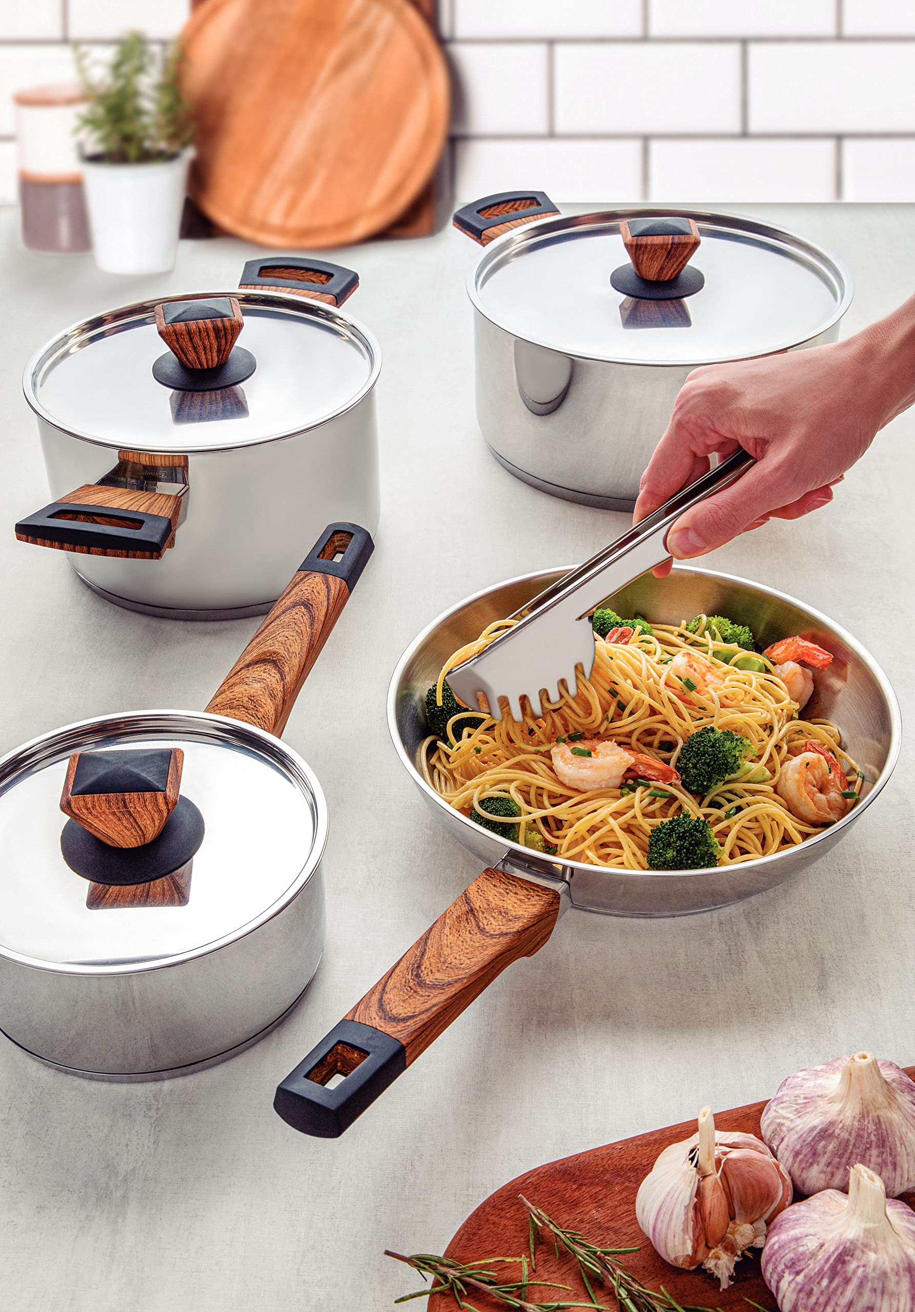 Tramontina Pinza para pasta acero inoxidable 20 cm