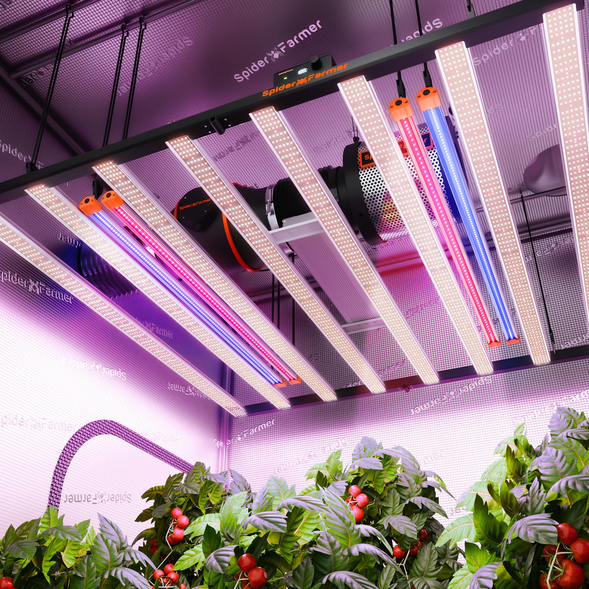Spider Farmer SUPP-UV60 & IR30 - Set di barre luminose a LED, 89,9 cm (4 bar) | 365-370nm UV & 730-745nm IR Luce supplementare per piante da interno, tende coltivate