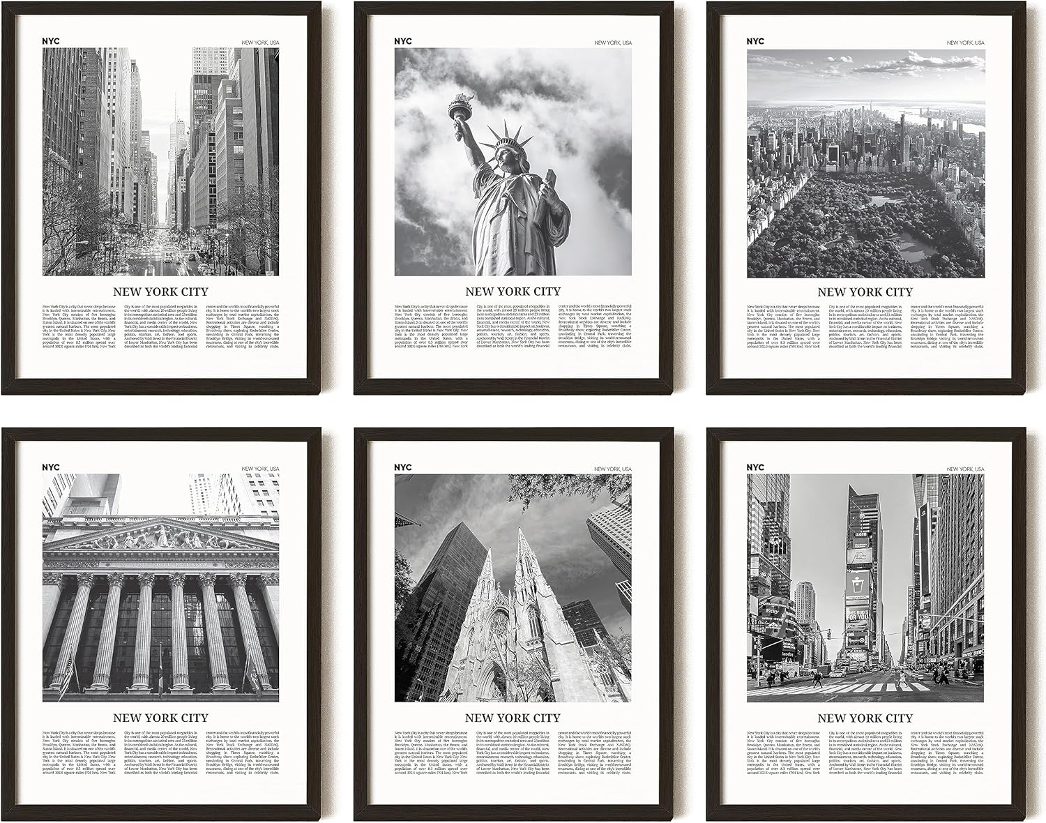 97 Decor New York Poster NYC Skyline Wall Art, New York
