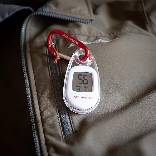 Miniatura 3 de AcuRite Termómetro digital portátil para temperatura interior o exterior con mosquetón Clip (00333)