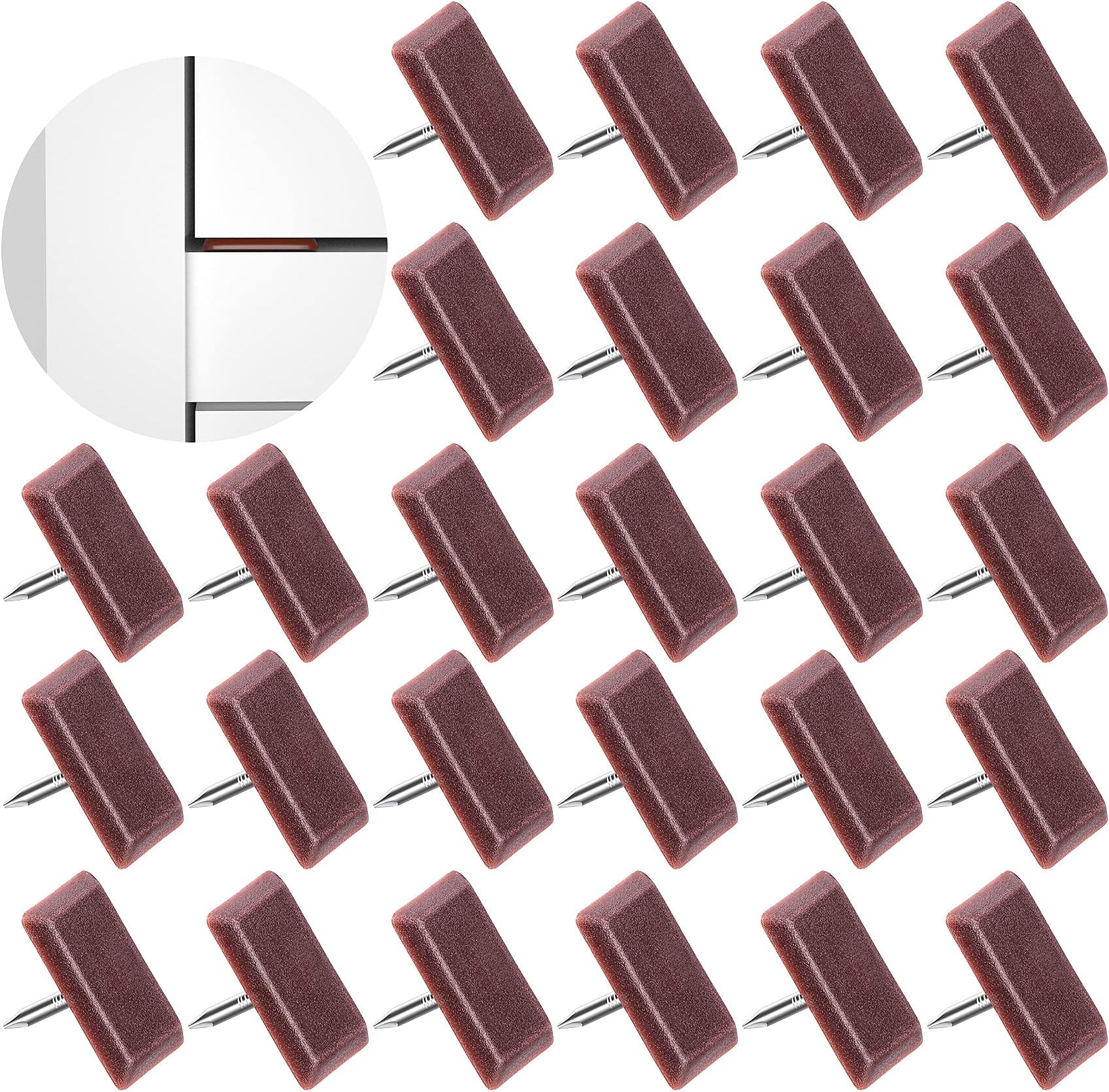 OIIKI 100 Pcs Tackin Drawer Glides, Furniture Glide Drawer