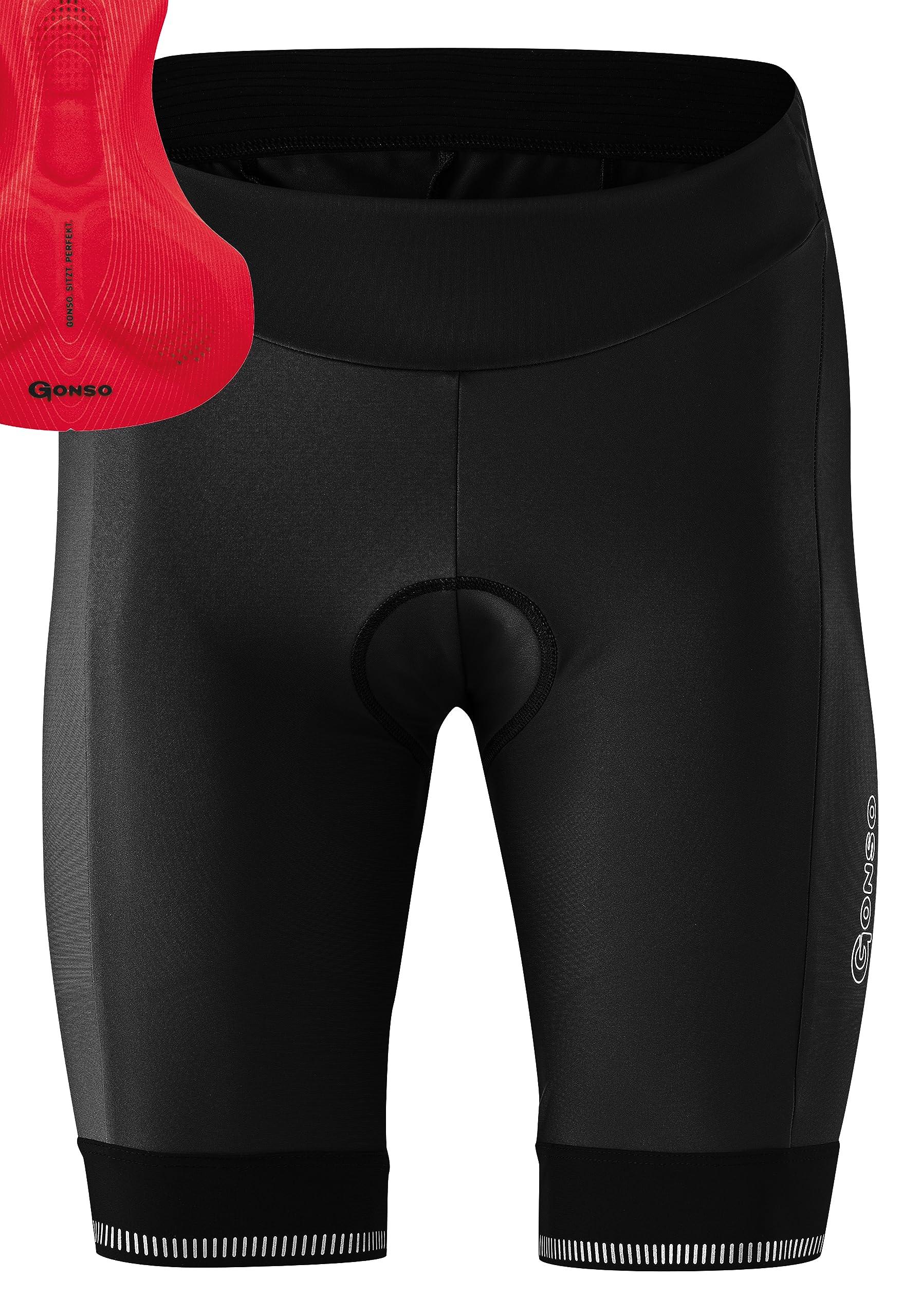 Gonso Sitivo W, Kurze Damen Fahrradhose, Mit Sitivo Comfort Sitzpolster, Hohe Bewegungselastizität und Antirutsch-Silikon-Beingummi, Enganliegende Passform