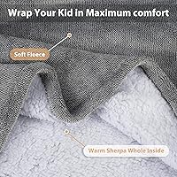 Vista 123 de Catalonia Blanket Hoodie for Kids, Oversized Wearable Sherpa Sweatshirt Pullover for Teens Youth, Gift Idea