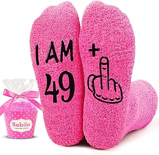 Bebila Birthday Gifts for Women Funny Socks for 30 40 50 60 70 Year Old Woman Birthday Gifts for Mom Sister Wife Friends