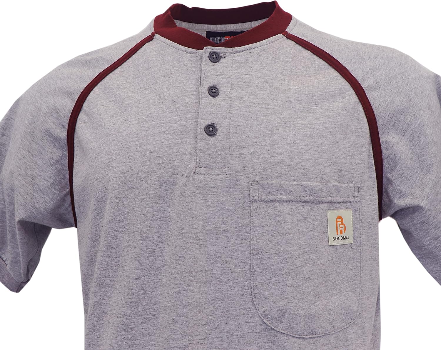BOCOMAL FR Shirts 5.5oz Light Weight Henley and Short Sleeve Flame Resistant/Fire Retardant Clothing Shirt