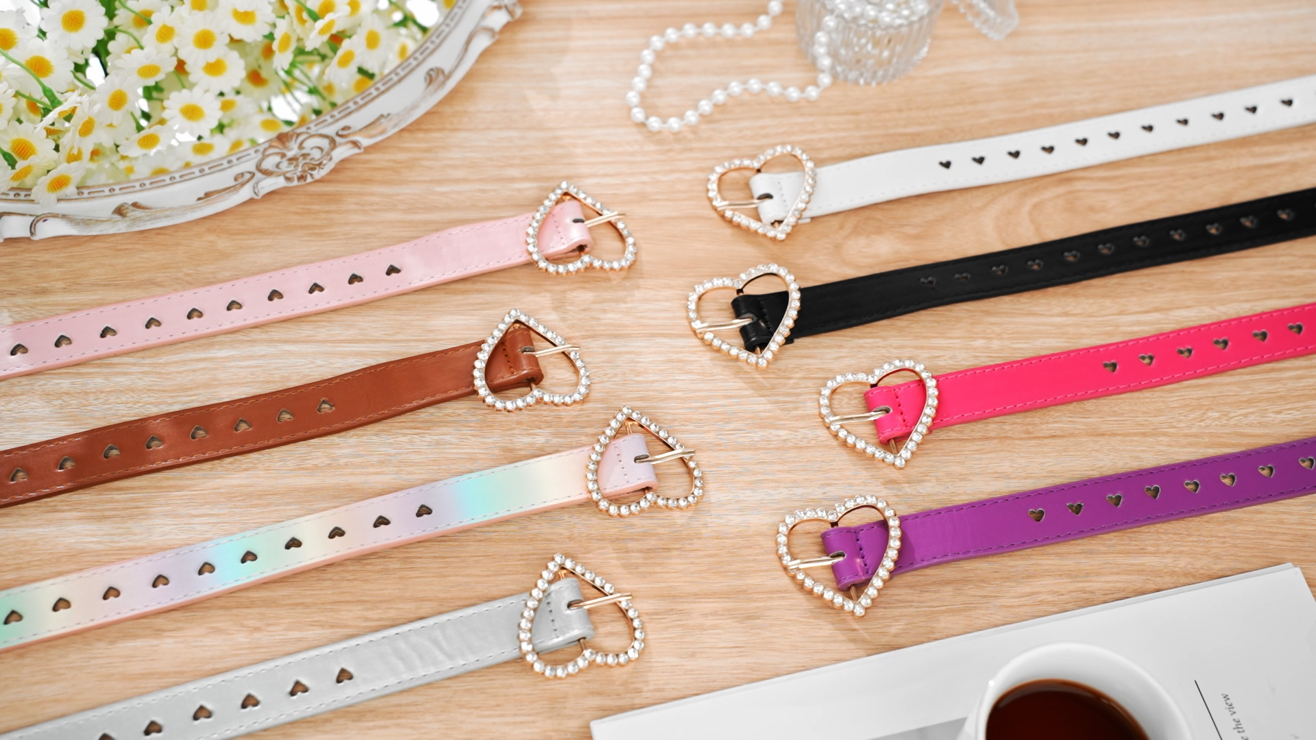 Amazon.com: Newcotte 4 Pcs Girls Belt Kids Leather Waist Belt