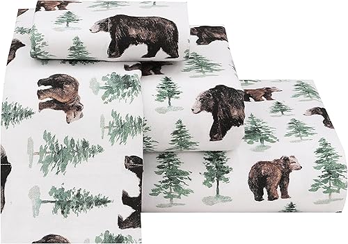 Vista 196 de RUVANTI Sábanas de franela 100% algodón King 4 piezas Celestial Stag Ciervo celestial