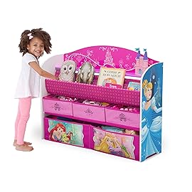 Delta Children Deluxe Book & Toy Organizer, Disney Princess