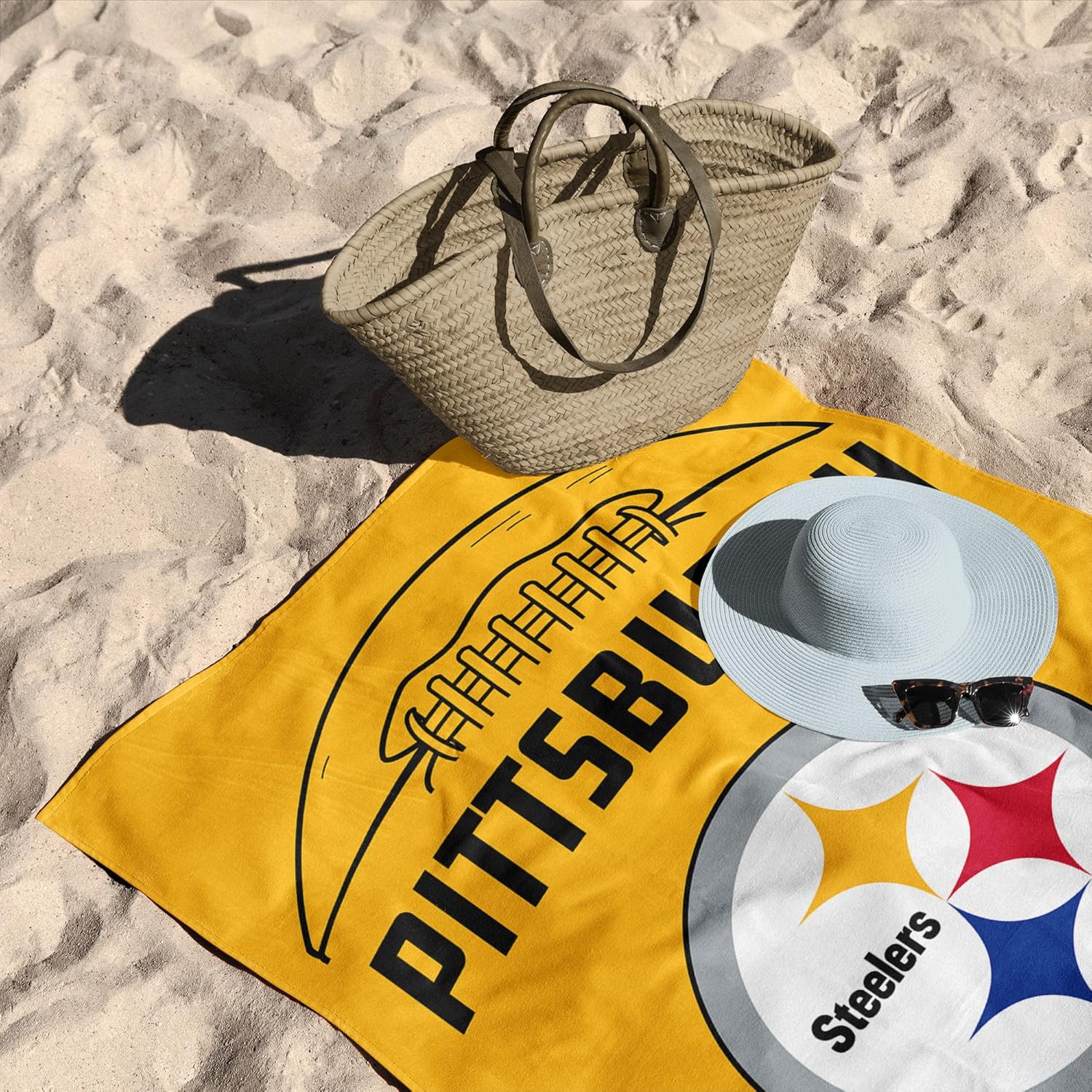 NORTHWEST Pittsburgh Steelers NFL Gamebreaker Beach Towel 2 Pack 30 x 60 Inches - Image 3