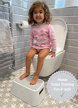Babycurls Non-Slip Toddler Step Stool Ocean Theme Safe & Sturdy 16cm Height Bathroom & Kitchen Sink Helper | Slip-Resistant Surface | Potty Training | Child Safety | Portable | Indoor & Outdoor Use