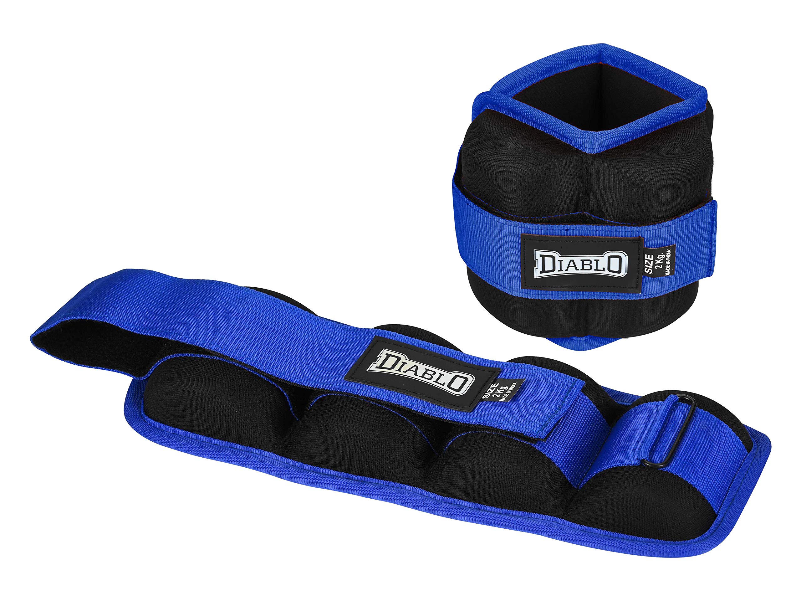 Diablo Wrist/Ankle Weights Pro Quality Adjustable Size Weights on Ankles/Wrist for Walking + Running Or Hands for Strength Training Exercise for Men and Women (4/kg, Blue-Black) (B08Q413S6K) Amazon Price History, Amazon Price Tracker