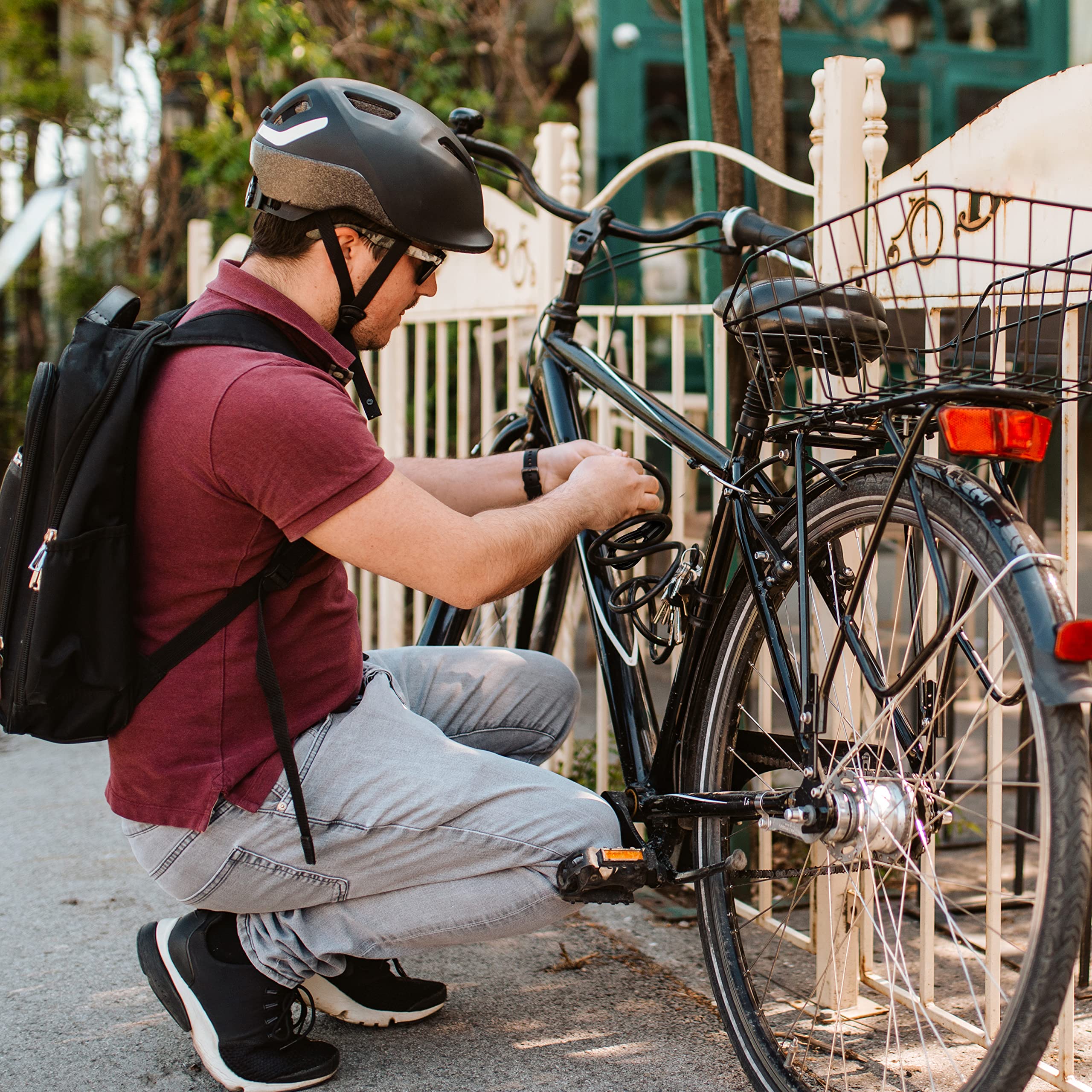 Belle Vous Câble Antivol de Sécurité Vélo - Câble Noir Belle Vous Câble Antivol de Sécurité Vélo - Câble Noir