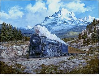 Trademark Fine Art Locomotive 4 by Jack Wemp, 18x24-Inch, Multicolor
