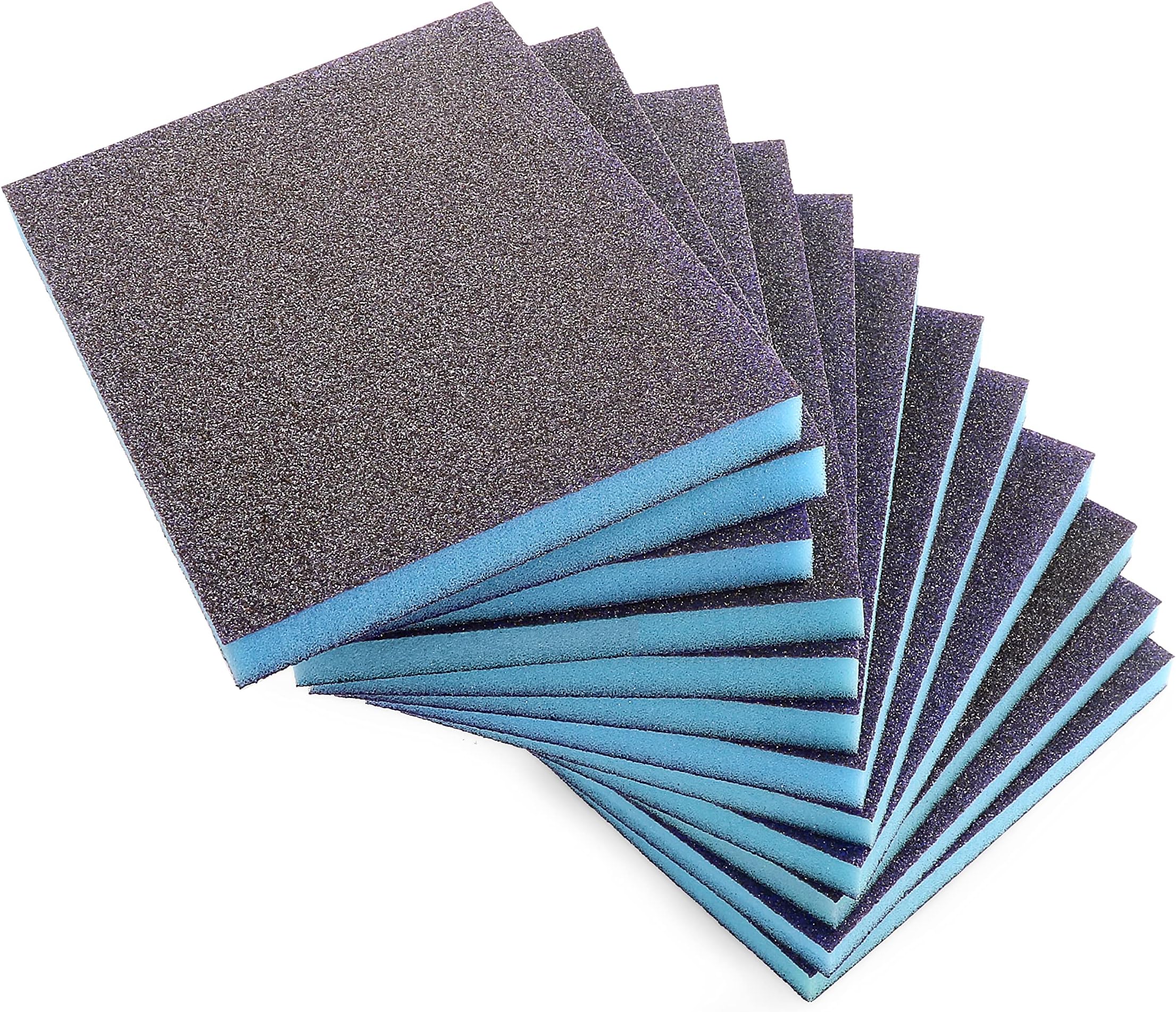 12Pcs 60 Grit Sanding Sponge, Jamiikury Coarse Sanding Blocks Washable and Reusable, Wet Dry Sandpaper Sponge for Wood Metal Furniture Paint and Drywall