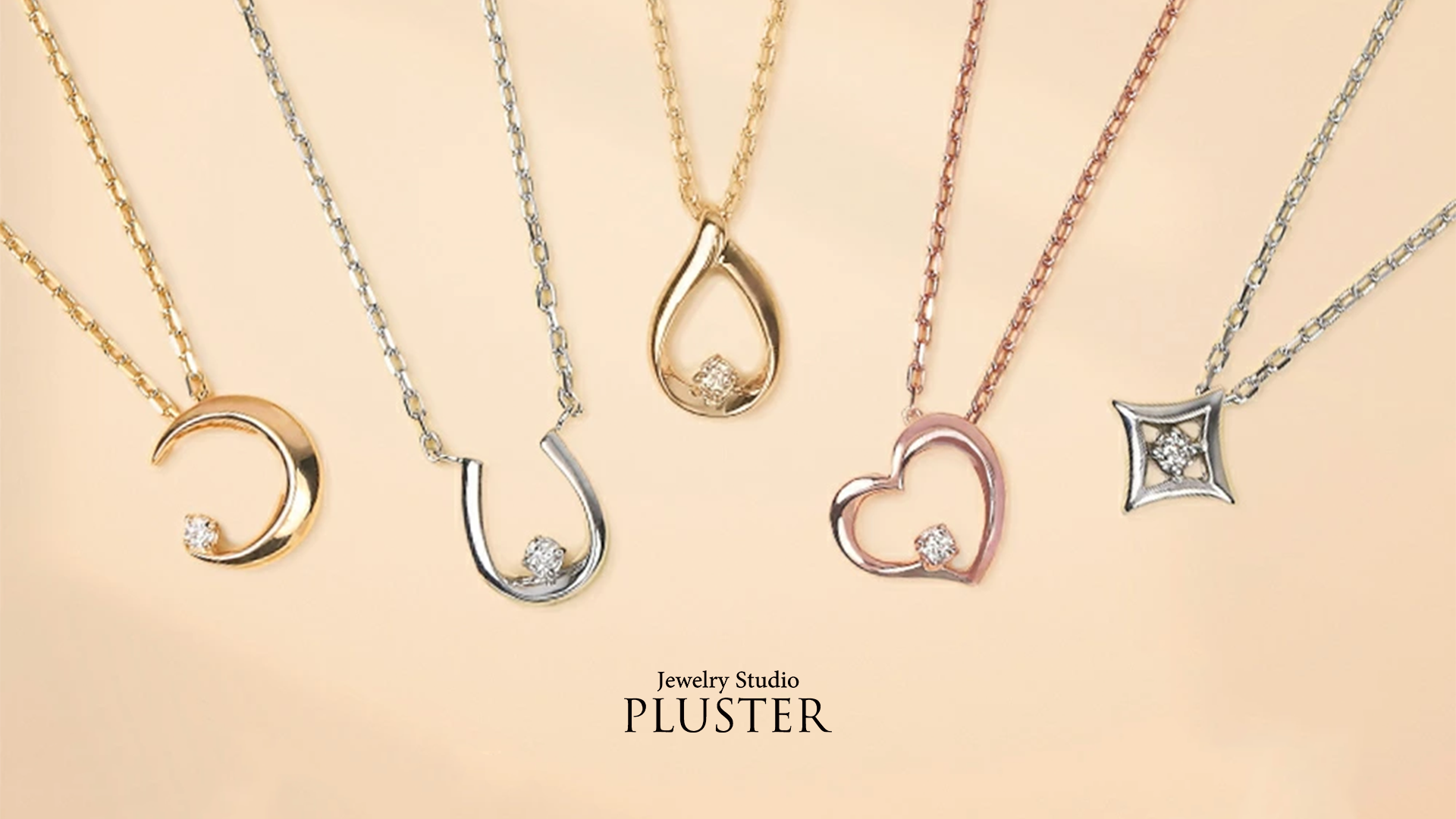 Amazon | PLUSTER ダイヤモンド ネックレス 一粒 (本物) ひし形 