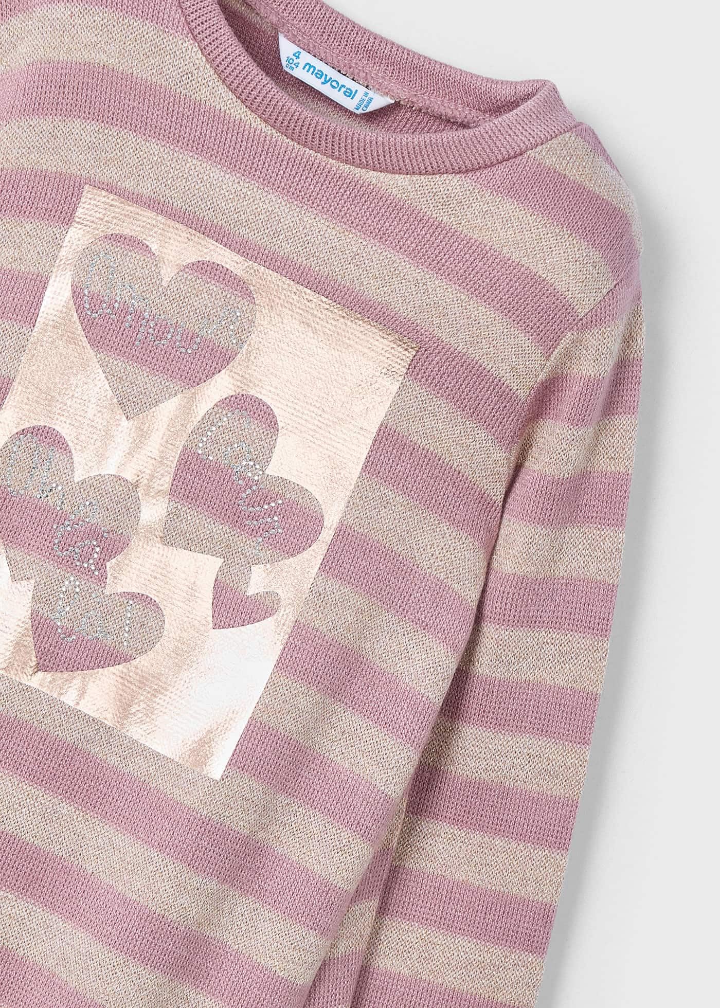 Mayoral Kleid mit Streifen für Mädchen Rosé