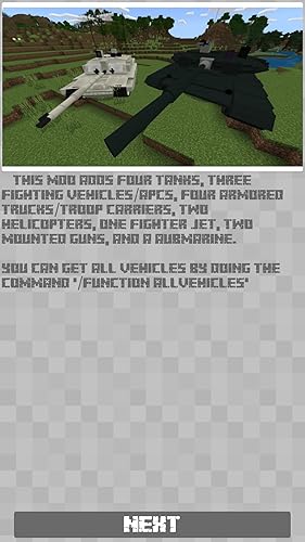 War Vehicles Mod for Minecraft PE
