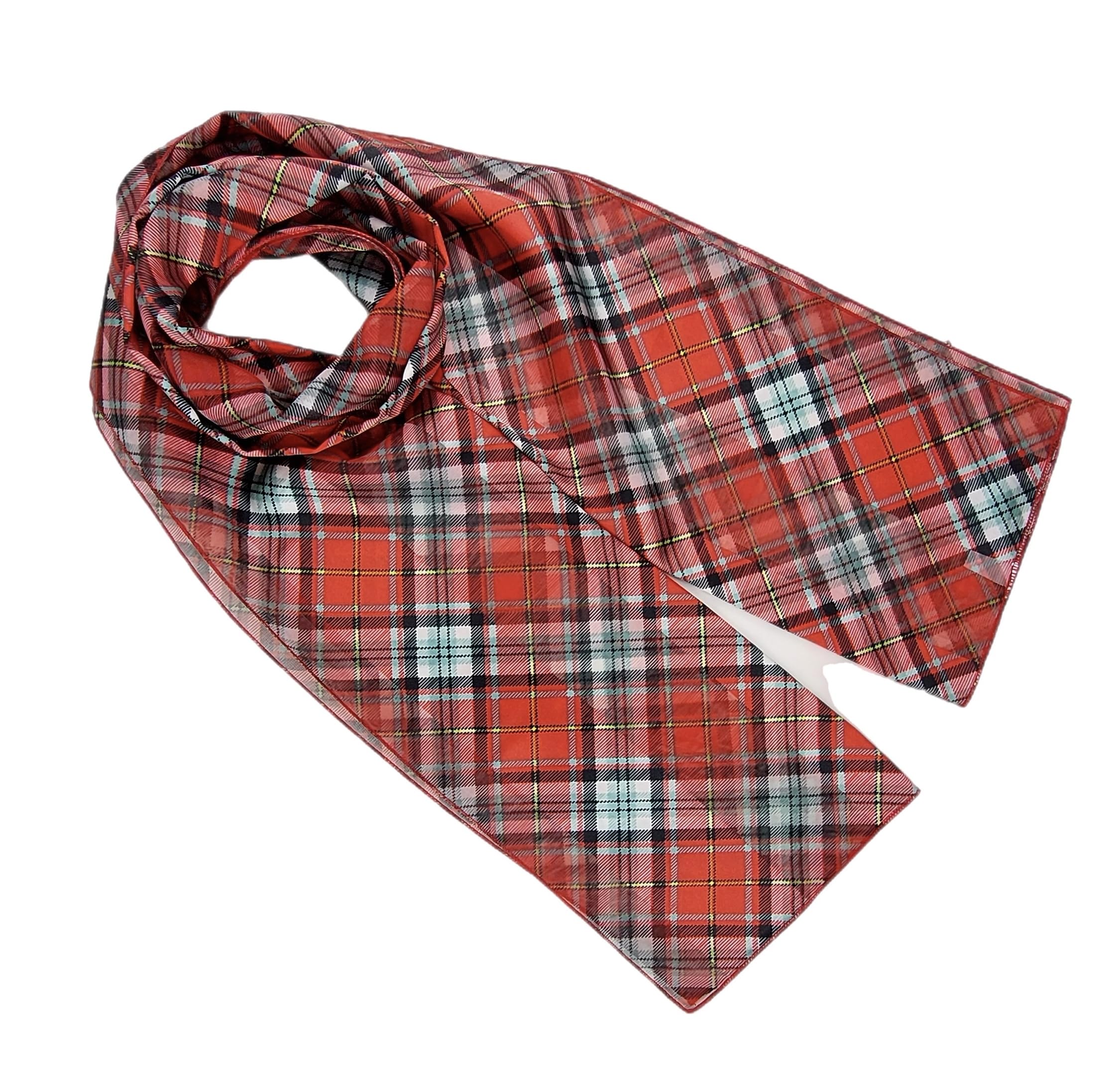 Number1Gifts Classic Scottish Tartan Chiffon Silky Burns Night Scarves