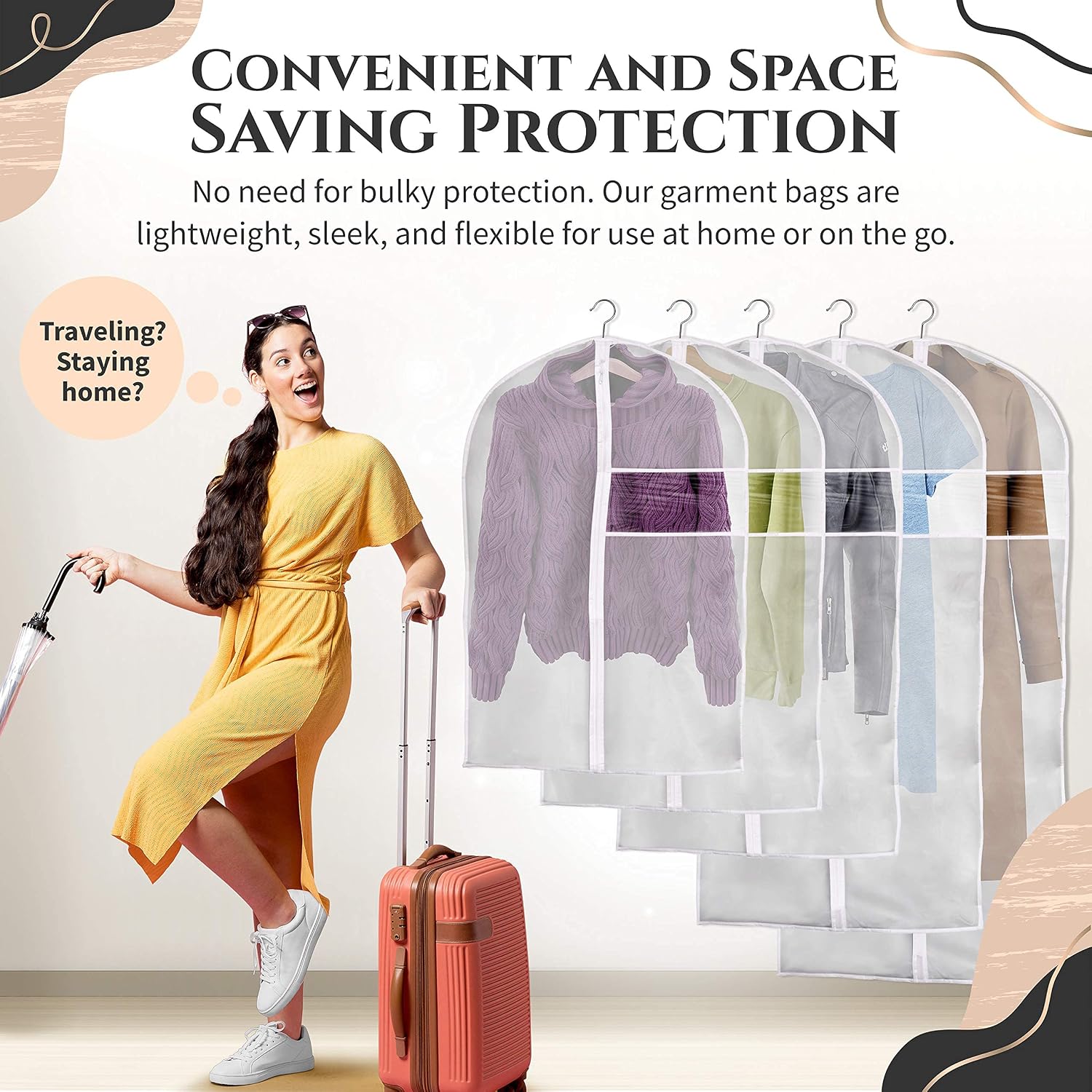 KUVR Garment Bag - Clear Garment Bags 