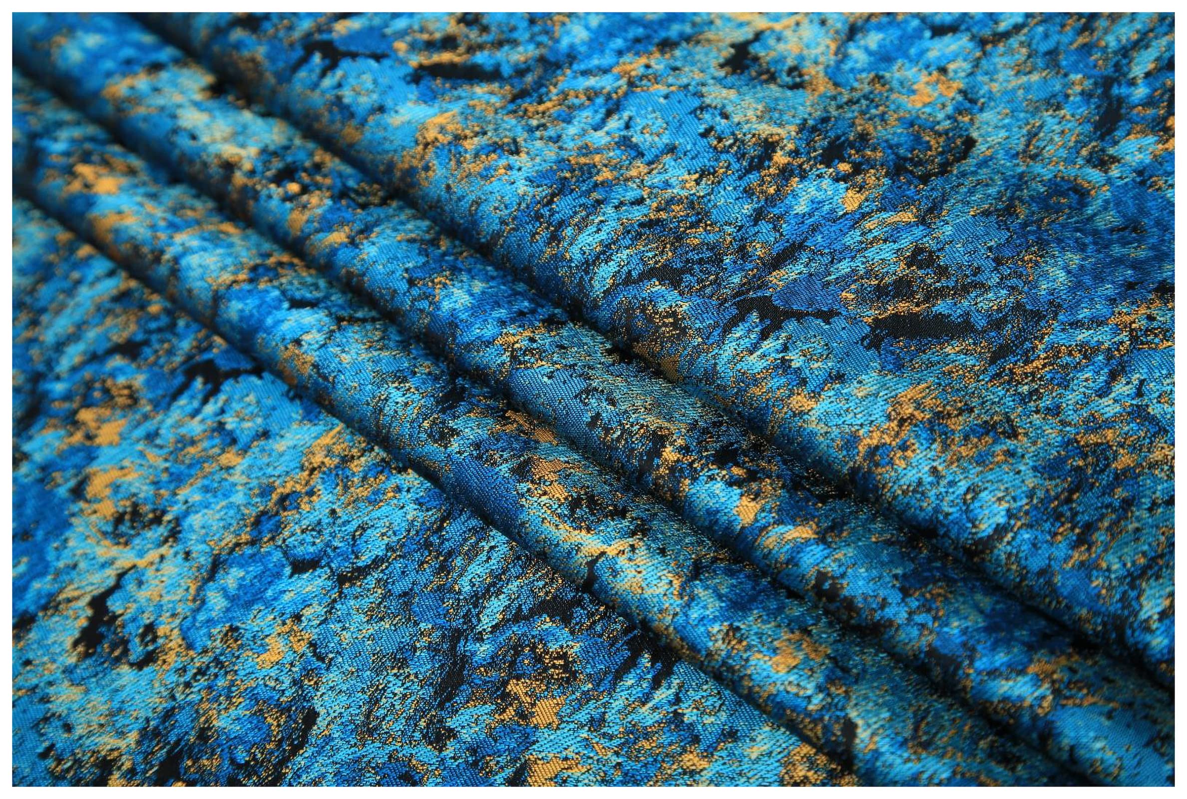 Tissu brocart jacquard peinture à l'huile au mètre pour finitions couture nettes