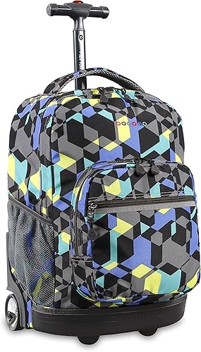 J World New York Sunrise - Mochila con ruedas, Cubos), RBS-18 CUBES