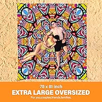 Vista 125 de Beach Blanket Oversized Extra Large 78" X 81",Waterproof Sandproof Beach Blanket 1-7 Adults Lightweight Durable for Travel Camping Hiking Picnic