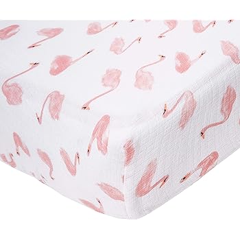 breathable cotton muslin crib sheet