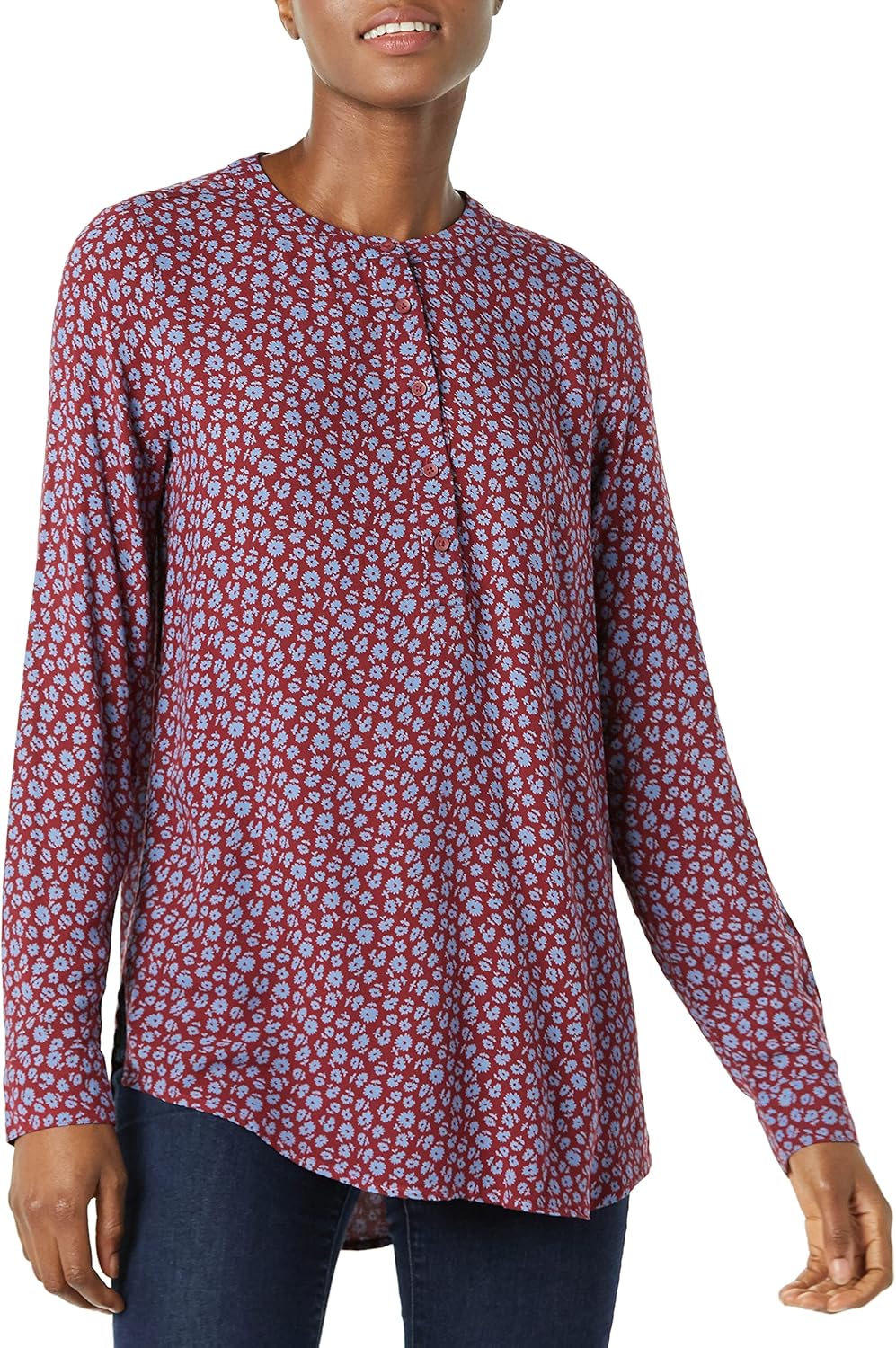 Amazon Essentials Women's Long-Sleeve Woven Blouse