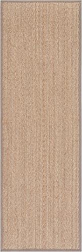 Miniatura 274 de Safavieh Colección de fibra natural NF115P - Alfombra (fibra natural), color gris, Fibras naturales beige, (Natural/Beige),Natural/Negro,Natural