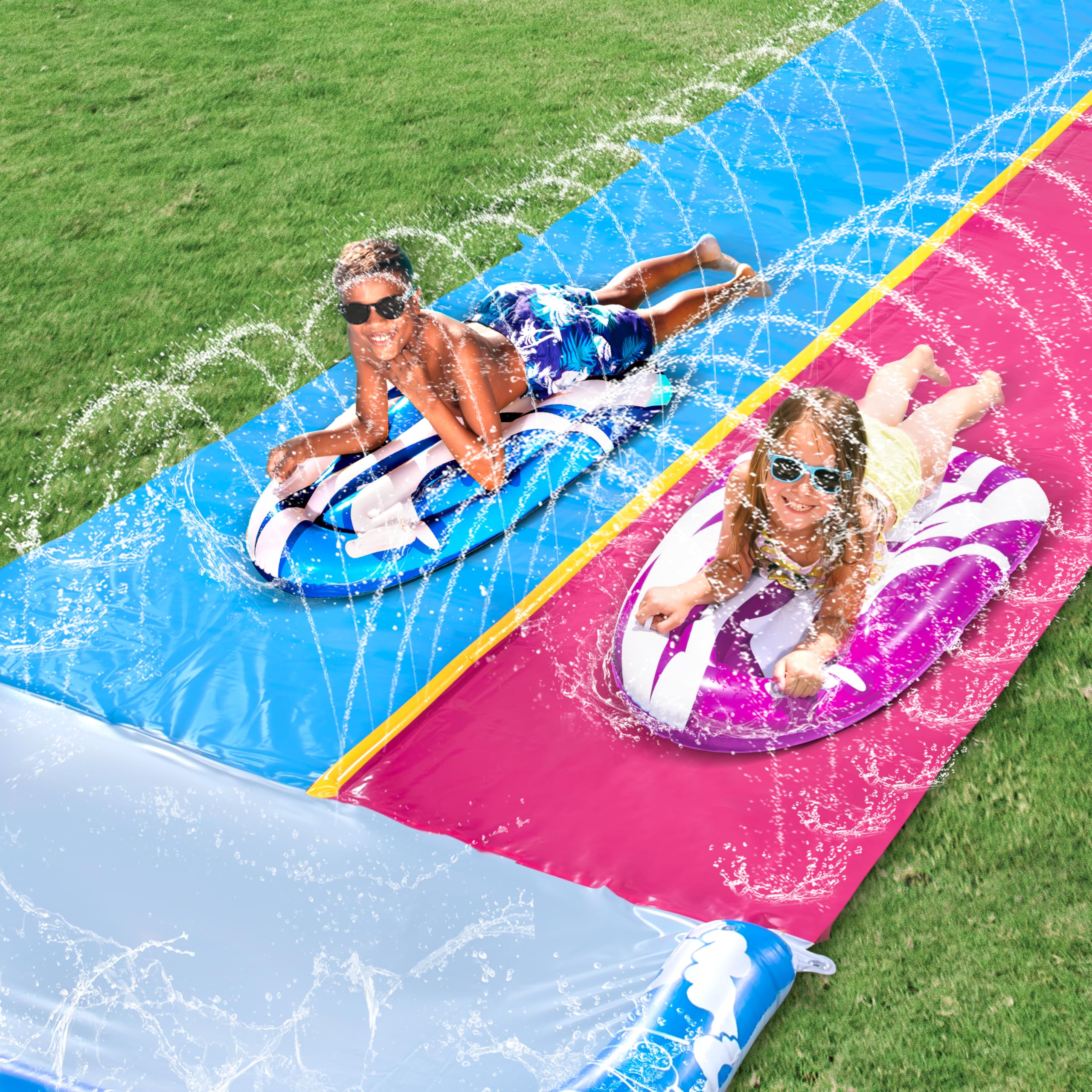 JOYIN 2 Pack aufblasbare Bodyboards für Wasserrutschen, Schwimmen aufblasbare Pool Schwimmer für Kinder, Wasser-Boards Schwimmen Lernen, Sommer Wasser Spaß Spielzeug für Kinder