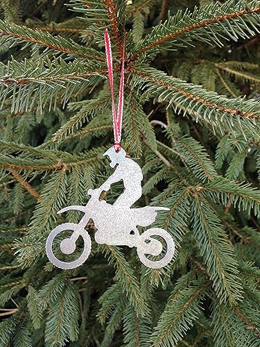 Miniatura 5 de Dirt Bike with Rider Metal Ornament Keepsake Souvenir
