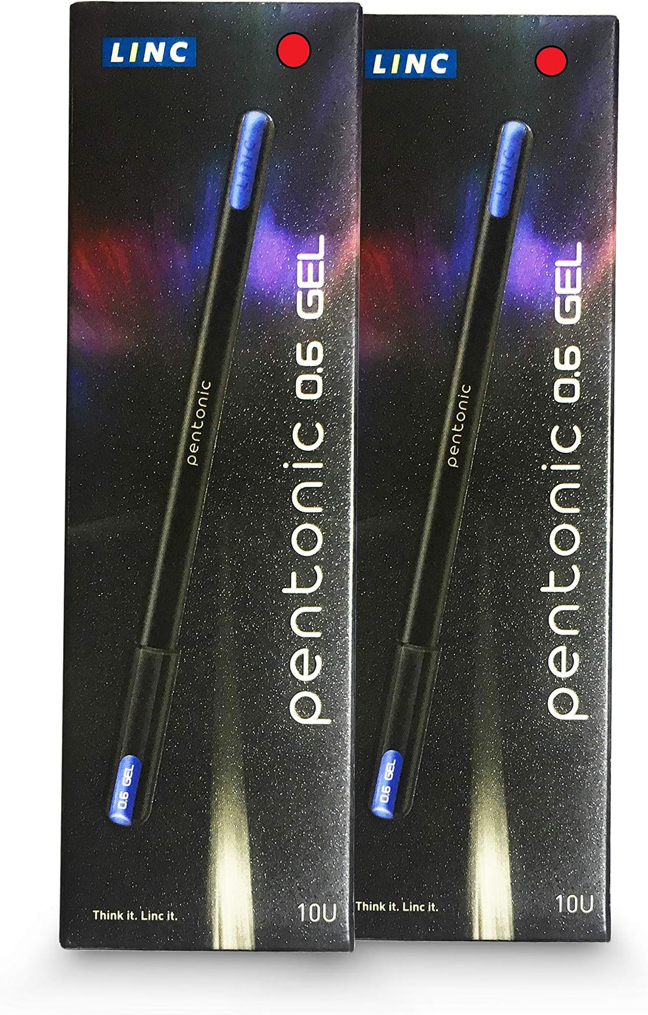 Pentonic Gel Pen Refill (0.6 mm, Pack of 10, Blue Ink) Amazon.in