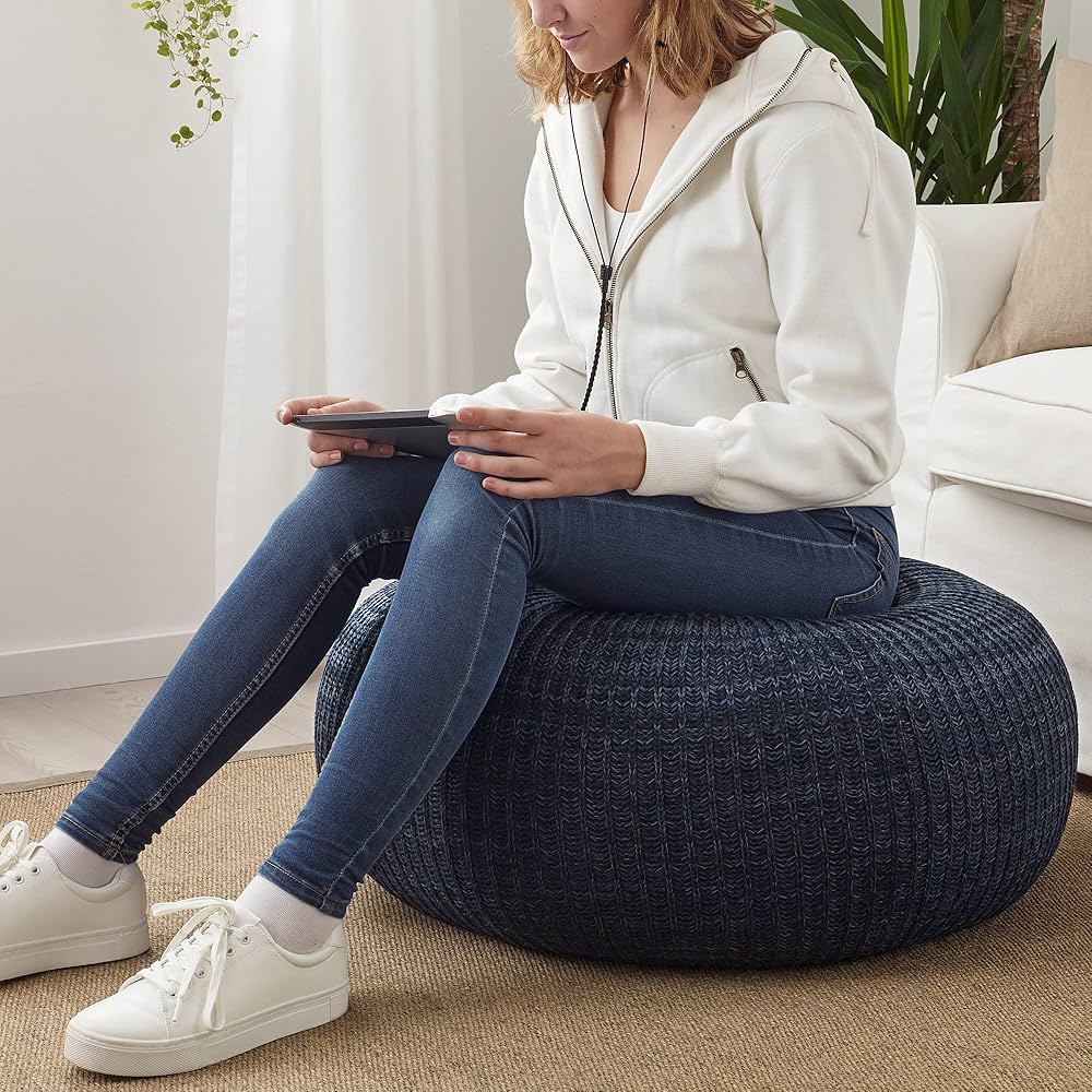 IKEA SANDARED サンダレード ダークブルー 71 cm SANDARED サンダレード プーフ, ダークブルー - IKEA