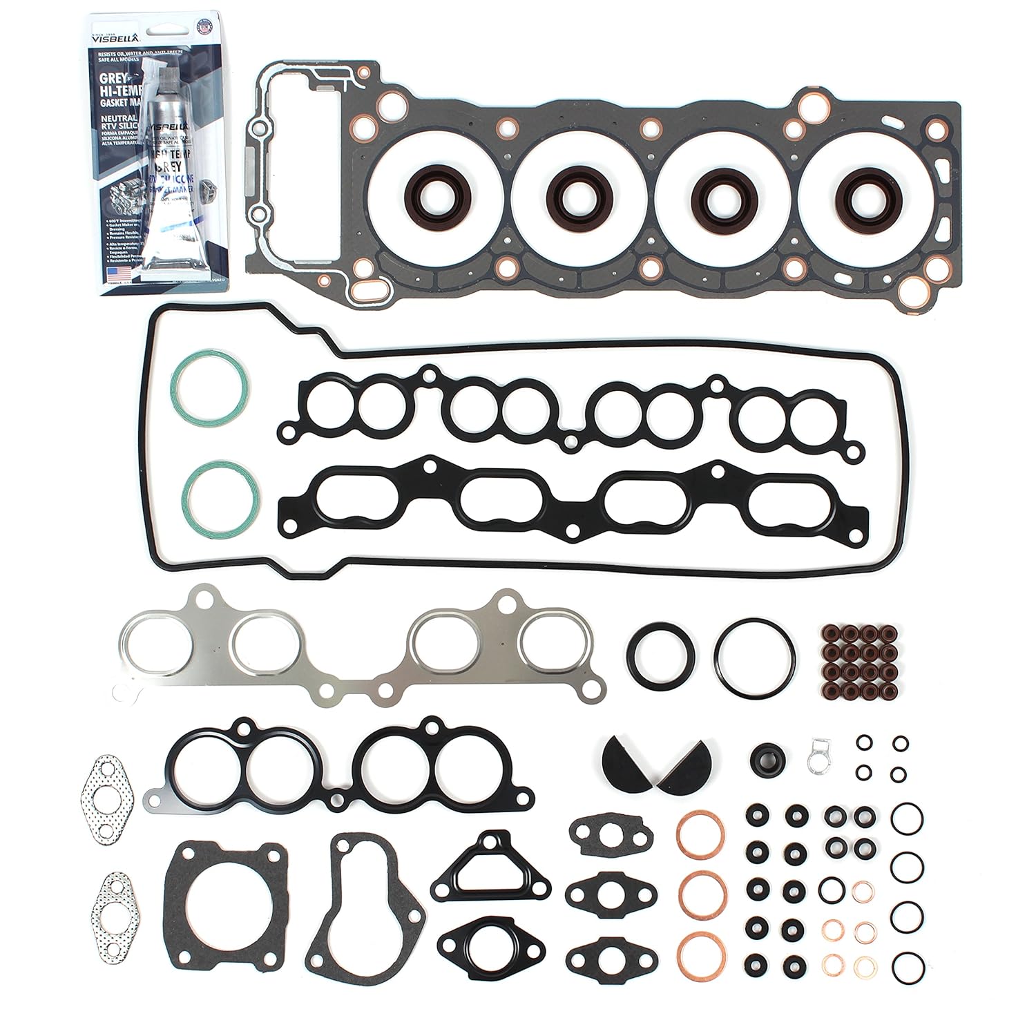 CNS Graphite Cylinder Head Gasket Set Compatible with 94-04 Toyota 2.4L / 2.7L DOHC (16-Valve) Eng.Code"2RZFE""3RZFE"