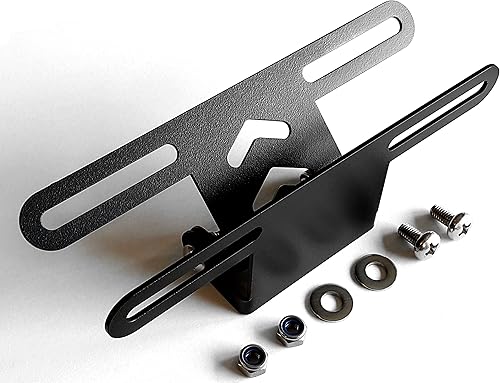 Placa abatible universal para motocicleta - Soporte para placa de matrícula con bisagras