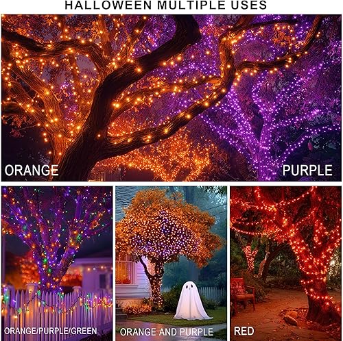 Miniatura 3 de TW SHINE Luces de Navidad inteligentes que cambian de color al aire libre, 328 pies, 1000 luces LED RGB para Halloween, con control remoto,