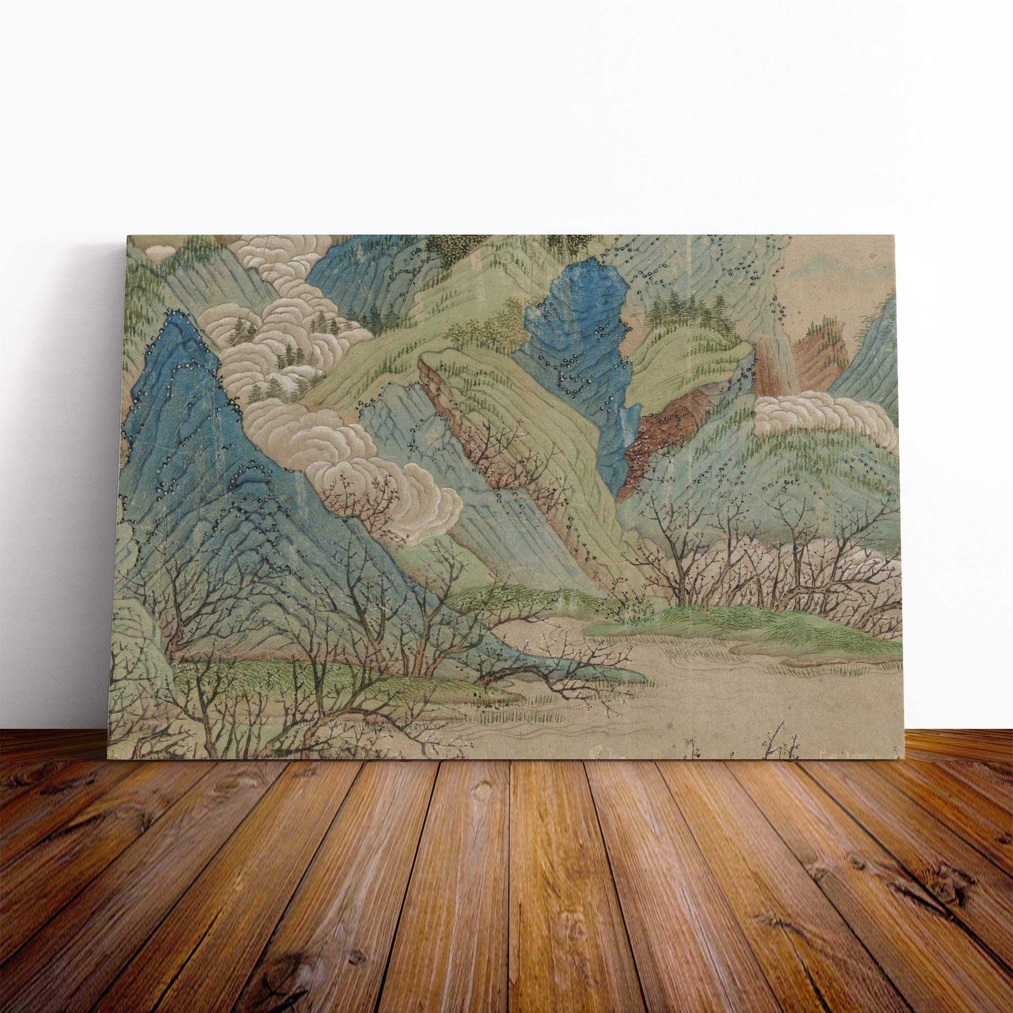 Qiu Ying Chinese Oriental Canvas Print | Gallery Wrapped 30mm Frame Wall Art | 30x20 inches | Ready to Hang | Modern Picture | Living Room Bedroom Lounge Office