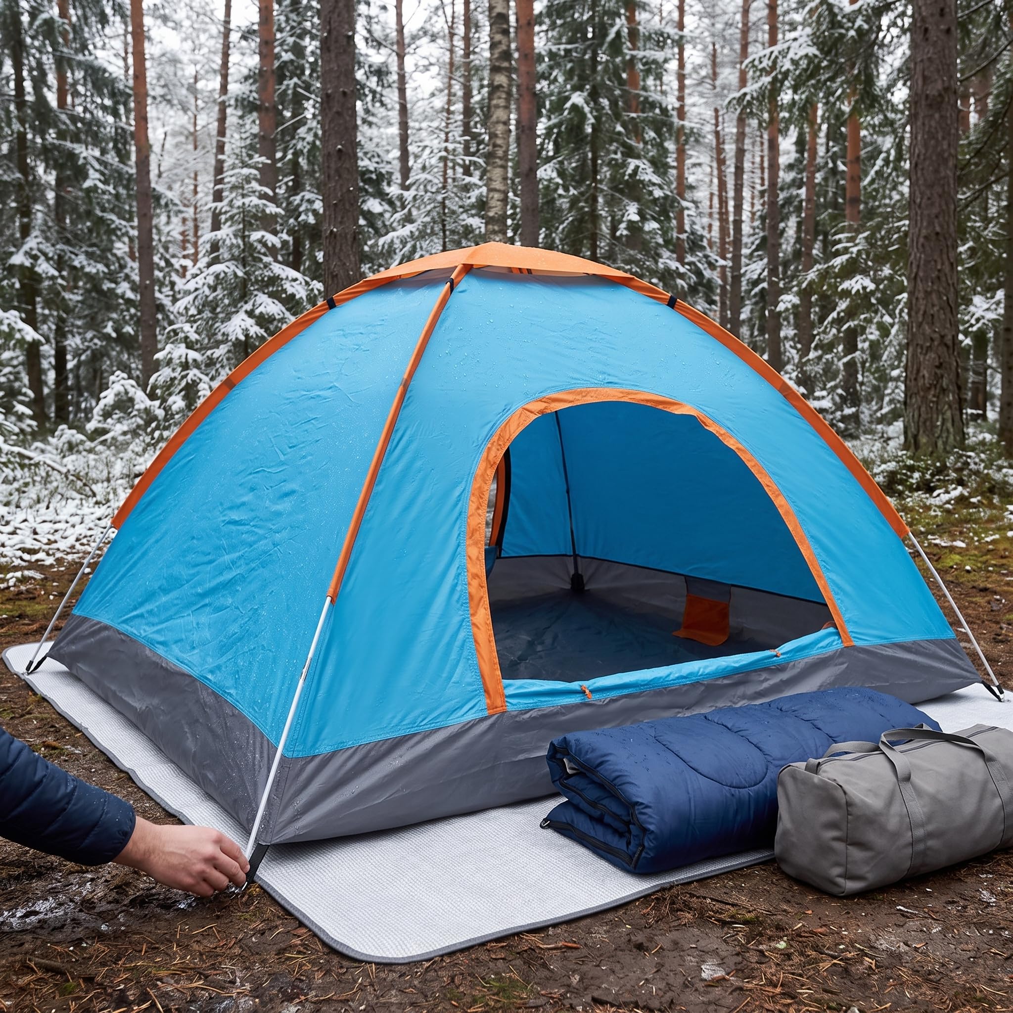 Tienda Campaña Instantánea Automática para Camping Familiar, Impermeable con Mosquitera