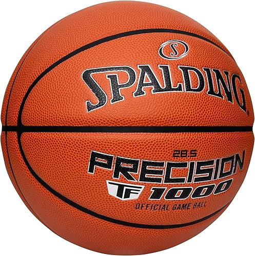 Miniatura 4 de Spalding Precision TF-1000 Indoor Game Basketballs, Dry Grip Microfiber Composite Cushioned Cover, High School Approved