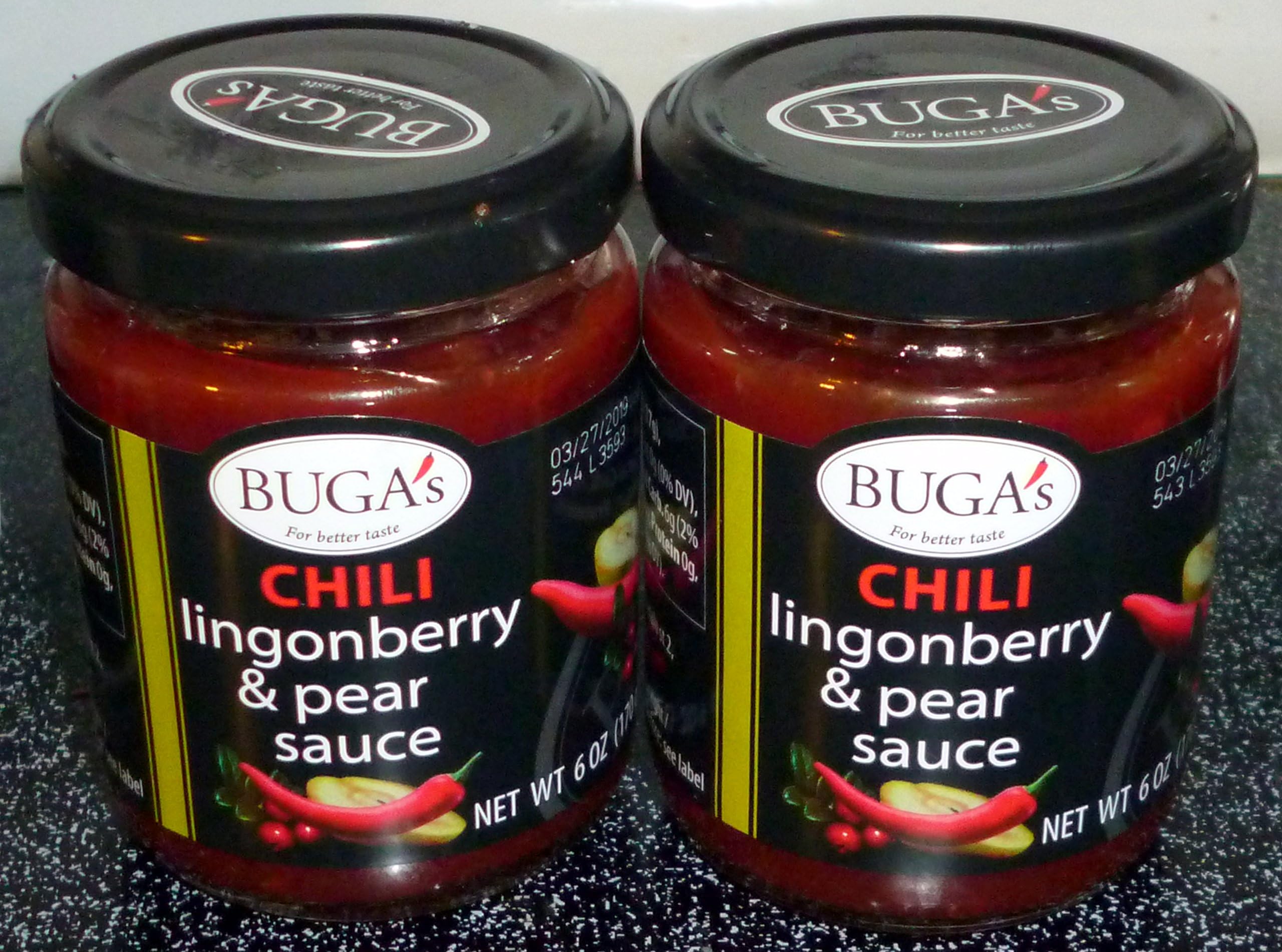 Buga`s Chili, Lingonberry & Pear Sauce For Better Taste, (2) PACK