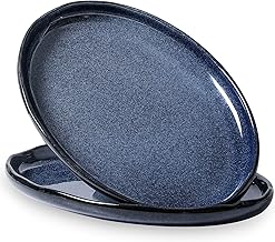 vicrays Serving Platter Ceramic Tray Plates Extra Large Oval 14.5 Inch Porcelain Dinner Plates Long Serving Dish Set Entertaining Party Restaurant Food Meat Sushi Fish Turkey Platter