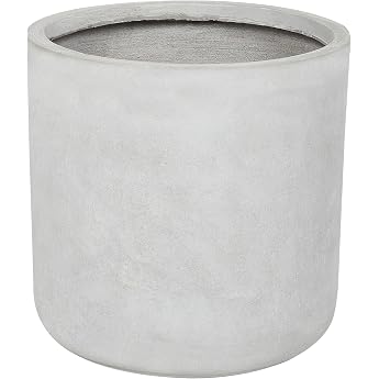 Outdoor Flower Pot Concrete Look Grey Round 34 x 34 x 33 cm Modern Messene