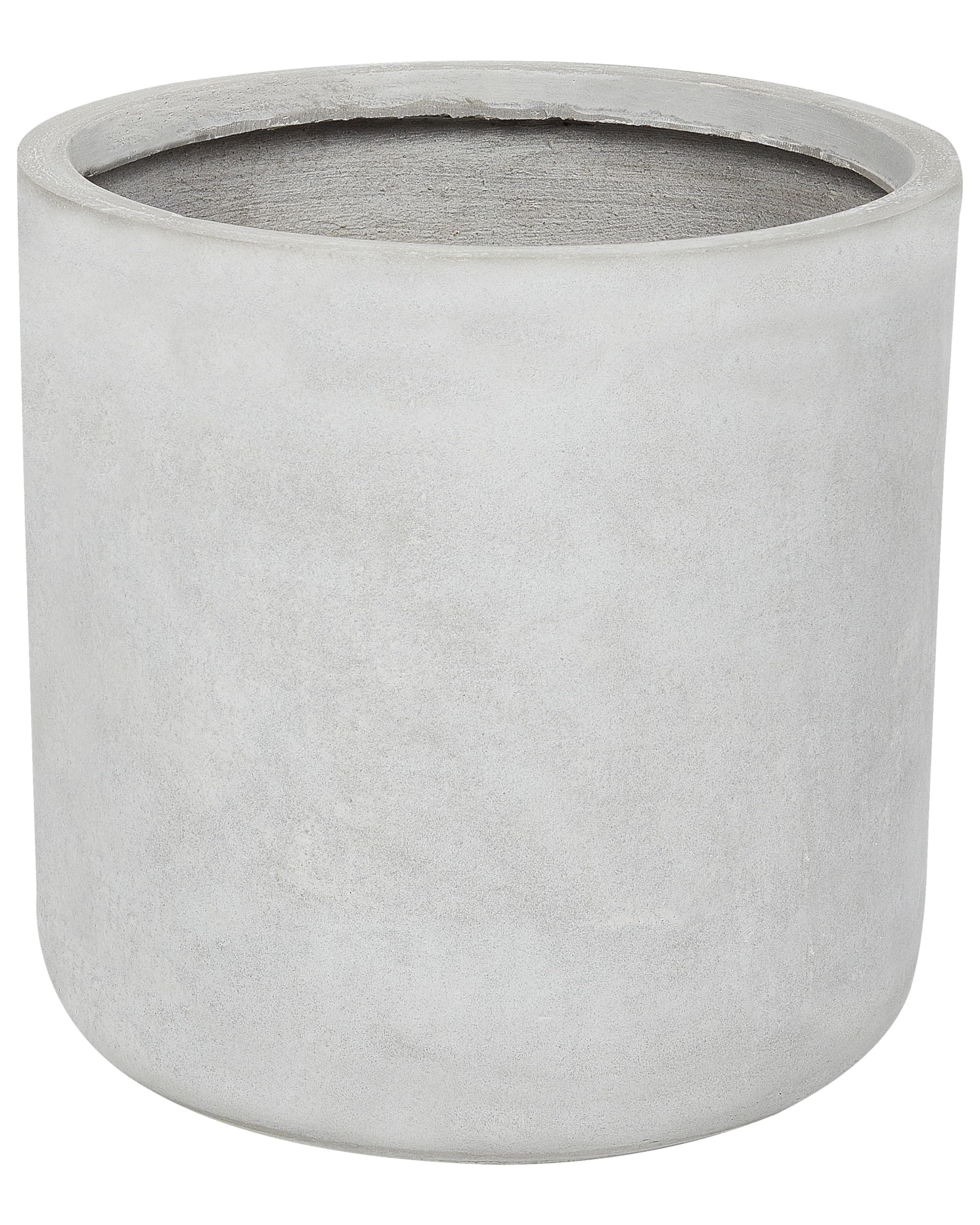 Outdoor Blumentopf Beton-Optik grau rund 34 x 34 x 33 cm Modern Messene