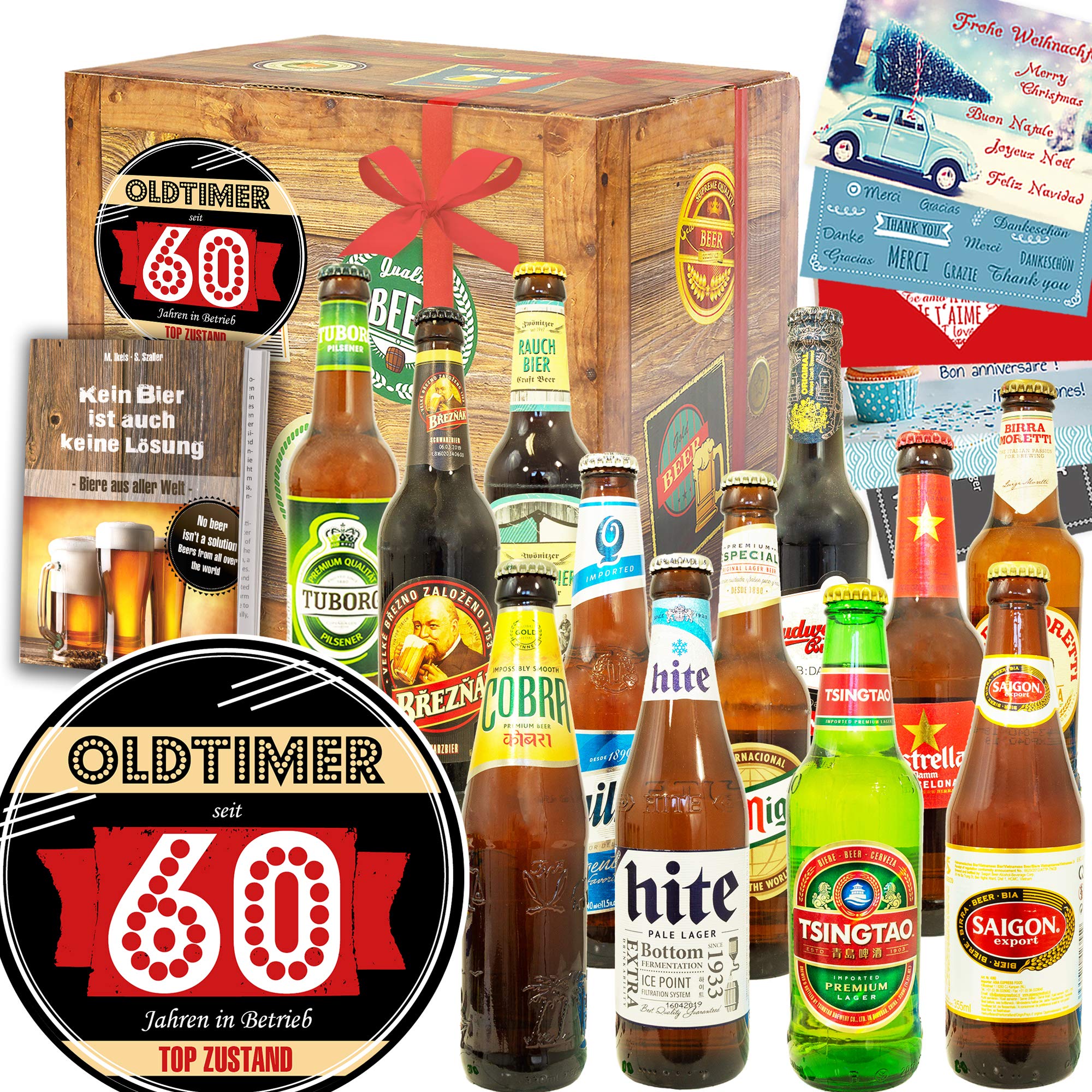 Oldtimer 60 + Geschenke 60 Geburtstag für Mama + 12 Biere aus D und aller Welt