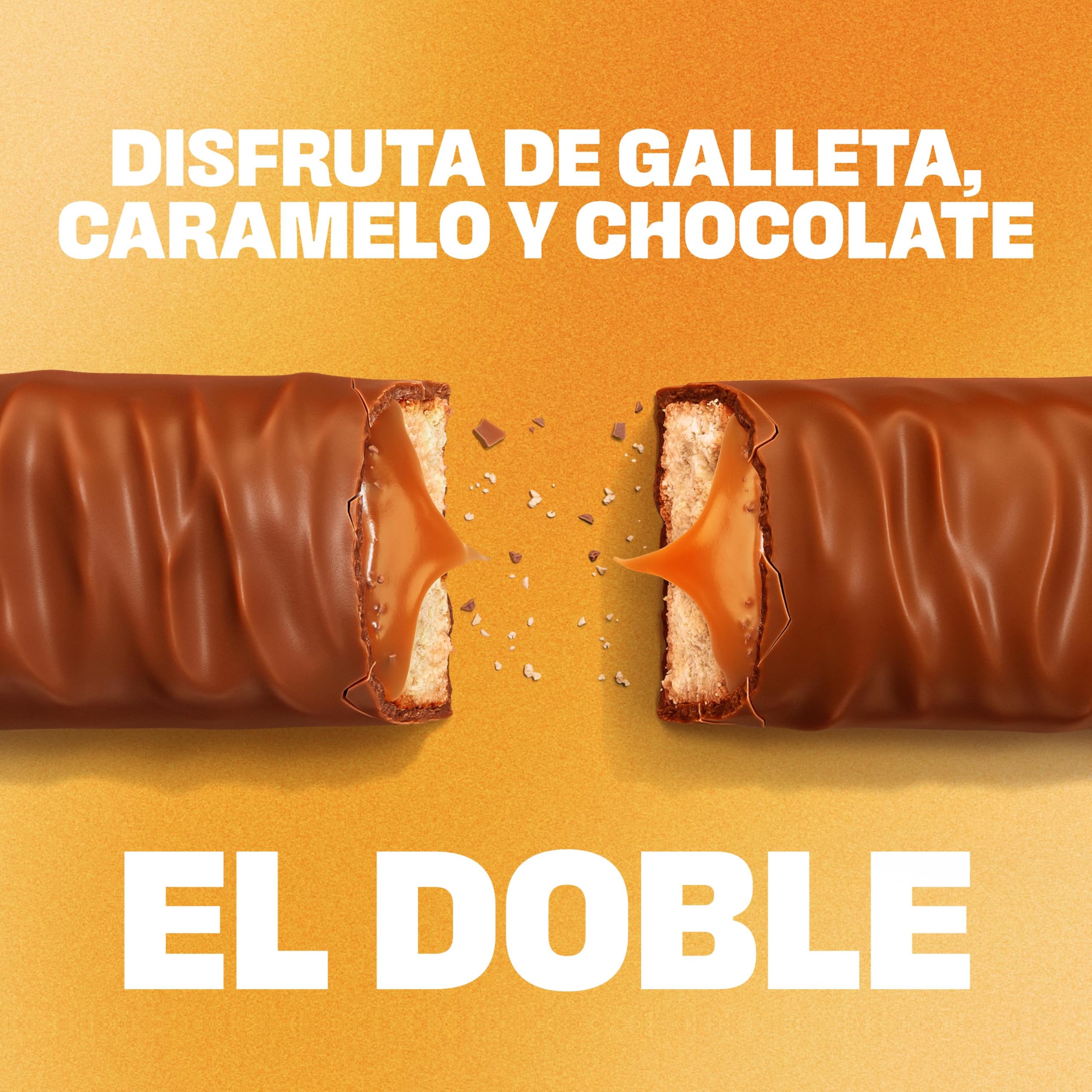 Twix Chocolatina con Galleta crujiente y suave caramelo recubiertos de chocolate con leche (25 x 50g)