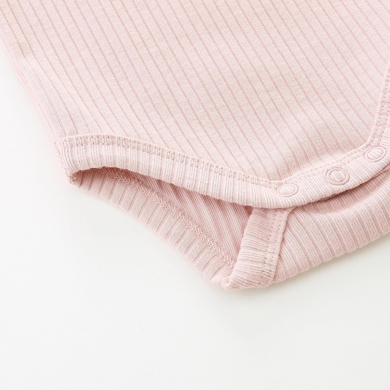 Baby Girl Knit Ruffle Outfit Clothes Ribbed 100% Organic Cotton Solid Color Long Sleeve Romper Clothes 0~24M - Image 8