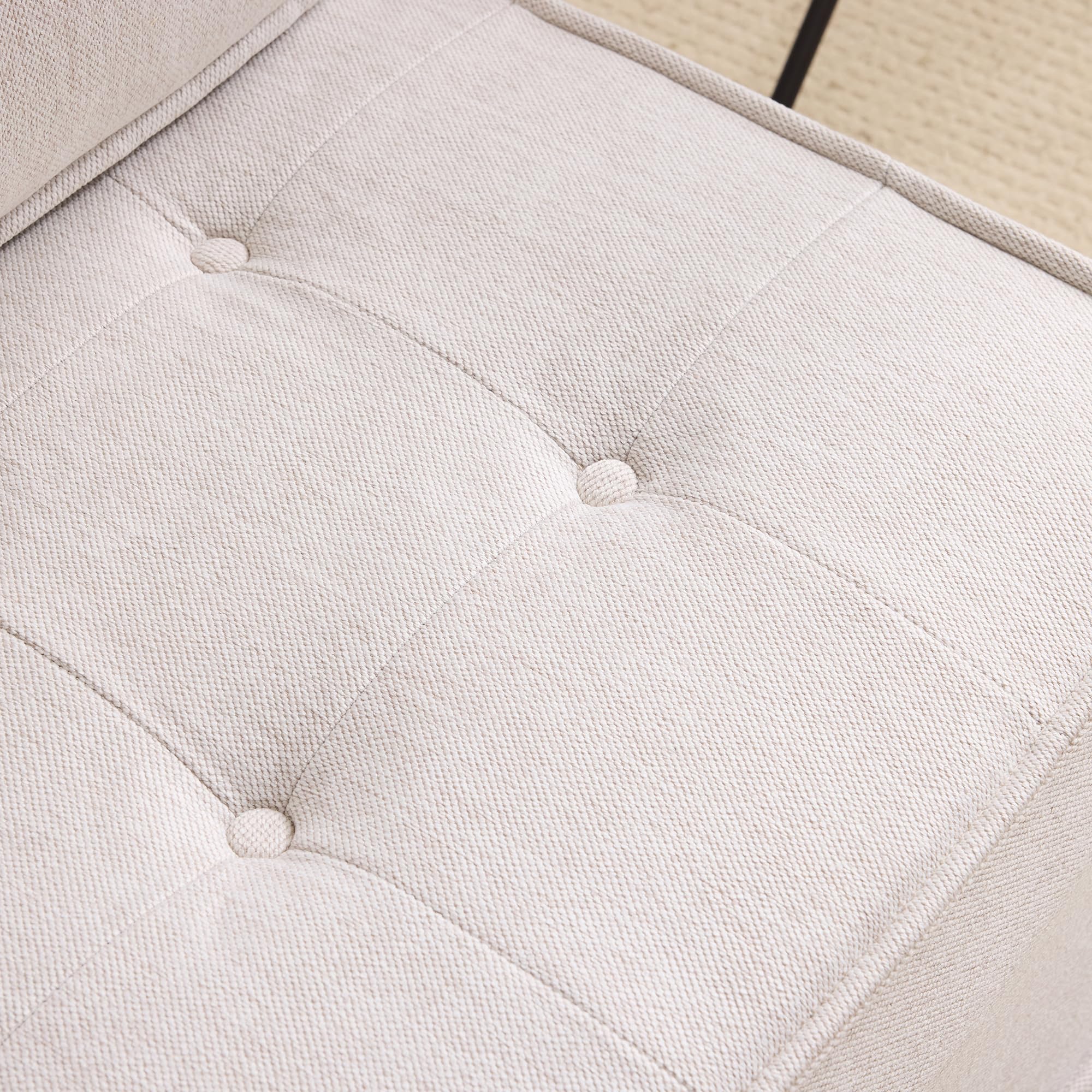 Sofá Modular Reclinable de Tela 100% Lino, Asiento Individual o en Forma de L, Espuma de Alta Elasticidad, para Apartamentos Pequeños y Dormitorios