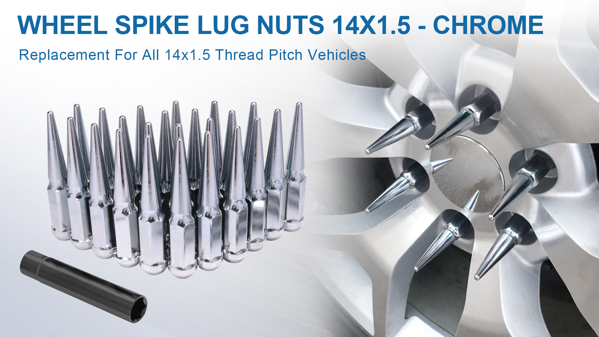 Amazon.com: JDMSPEED New Wheel Spike Lug Nuts (24pcs) with 1